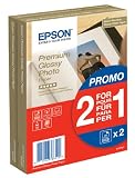 Epson C13S042167 Premium glossy photo paper inkjet 255g/m2 100x150mm 2x40 Blatt Pack BOGOF