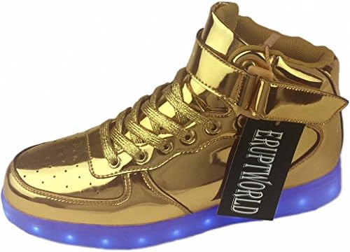 ERUPTWORLD Women Men Lace Up Lightweight USB Charging LED Sneakers Light up Shoes