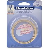 Beadalon Square Non-Tarnish Brass 20-Gauge Fancy Wire, 2-Meters