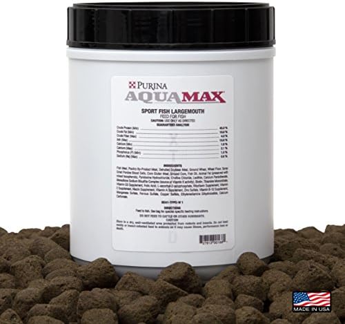 Purina Mills AquaMax Largemouth Bass Fish Food Chunks, 22 Ounces