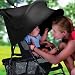 RayShade&reg; UV Protective Stroller Shade Improves Sun Protection for Strollers, Joggers and Prams Black