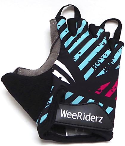 ZippyRooz Toddler & Little Kids Bike Gloves for Balance and Pedal Bicycles (Formerly WeeRiderz) For Ages 1-6 Years Old. 4 Designs for Boys & Girls (Geometric, Little Kids Medium (3-4))