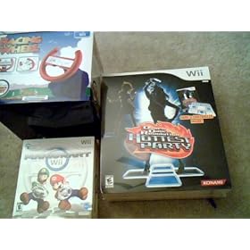 Mario Kart Video Game with Wheel/Dreamgear Red/Blue Wheel/Dance Dance Revolution with Dancepad Video Game for Nintnedo Wii