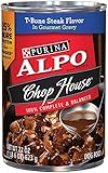 Purina ALPO Brand Dog Food Chop House T-Bone Steak Flavor in Gourmet Gravy Wet Dog Food, 22 Ounce Can, Pack of 12
