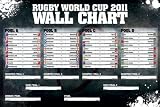Rugby World Cup 2011 Wall Chart Poster, 91.5cm x 61cm The Perfect Way To Plot Your Teams Path To Victory