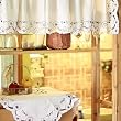 Vintage Hand Cutwork/Embroi Valance/Cafe Cutrain16"x71"