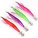 VERY100 Lot4Pcs Shrimp Flashing LED Light Squid Jig Fishing Lure Prawn Tackle Hooks 10cm