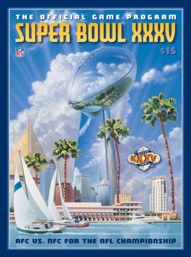 Canvas 22 x 30 Super Bowl XXXV Program Print | Details: 2001, Ravens vs Giants