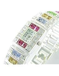 CHIC Ladies 18K Plated BLING Bracelet Crystal Watch Made with SWAROVSKI Elements