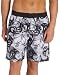 Reebok Men's Perch Print Watershort, Black, Medium