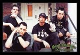 Good Charlotte (Group Sitting on Steps) Gold Wood-Mounted Music Poster Print - 24