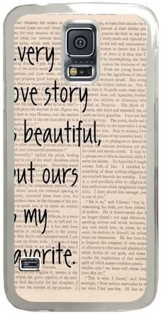 Samsung Galaxy S5 I9600 Case Color Works Every Love Story Is Beautiful But Ours Is My Favorite Phone Case Custom Transparent PC Hard Case For Samsung Galaxy S5 I9600 Phone Case