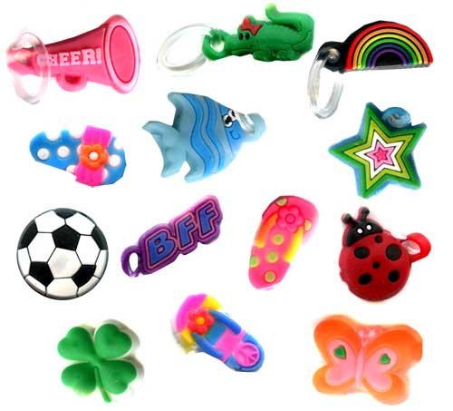 Confetti Rubber Band Bracelet Charm 3-Pack for Rubber Band Bracelets