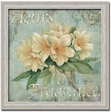 Vintage Fragrance I Chic Shabby Floral By Daphne B Art Print Poster Picture Framed Decor 14X14