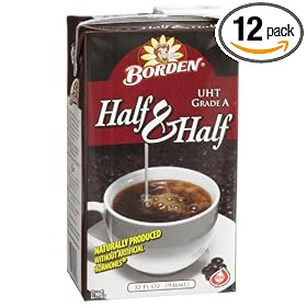 Borden Half & Half, 32-Ounce Aseptic Boxes (Pack of 12)