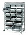 Seville Classics SHE16510 Commercial 7-Shelf Bin Rack System