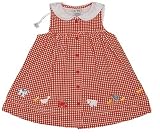 LeTop Farm Check Sundress for Infants, red check