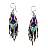 Colors of the Southwest Teardrop Beaded Earrings, Style MA-100, I