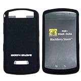 OEM Blackberry Storm Flat Back Body Glove Case Silicone Rubber Skin - Black