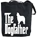 Canvas Tote Bag Black  The Dogfather Border Collie  Dog