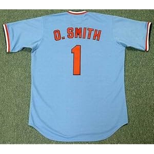 OZZIE SMITH St. Louis Cardinals 1982 Majestic Cooperstown Throwback Away Baseball Jersey