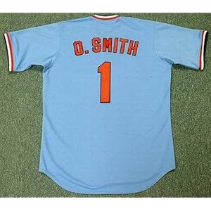 OZZIE SMITH St. Louis Cardinals 1982 Majestic Cooperstown Throwback Away Baseball Jersey