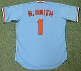 OZZIE SMITH St. Louis Cardinals 1982 Majestic Cooperstown Throwback Away Baseball Jersey, Large
