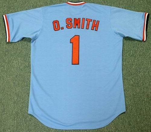 OZZIE SMITH St. Louis Cardinals 1982 Majestic Cooperstown Throwback Away Baseball Jersey, Large