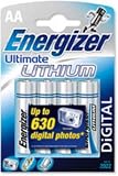 Energizer e2 Lithium Battery AA Pack of 4