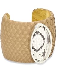 Ted Rossi "Urban Tribal" Large Python Metal Oval Cuff Bracelet