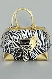 Betsey Johnson The Satchel in White Lucky Stripes,Bags (Handbags/Totes) for Women