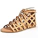 DREAM PAIRS MILLER New Women's Cutout Lace-Up Open Toe Ankle Strap Gladiator Flat Sandals