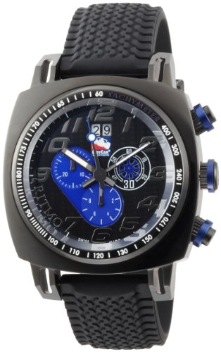 Ritmo Mundo Men's 221 BLK Blue INDYCAR Series Quartz Chrono with Black Ion-Plating Case Watch