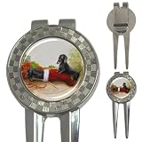 Limited Edition Violano 3-in-1 Golf Divot & Ball Marker Tool Dachshund Dogs Christmas