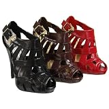 Liliana by Adi Strappy Peep Toe High Heel Bootie