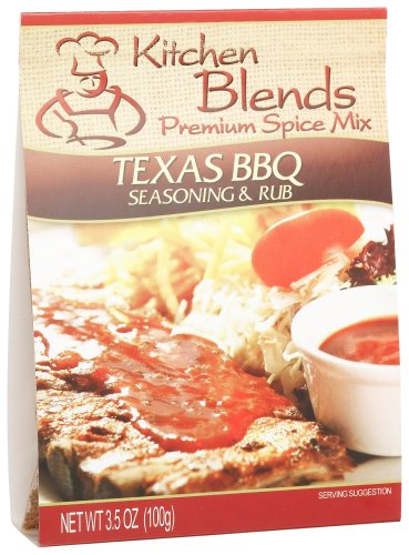 Kitchen Blends Texas BBQ Marinade & Rub, 3.5-Ounce Packages (Pack of 4) by Kitchen Blends
