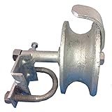 Rolling Gate Track Wheel for Sliding Chain Link Fence Heavy Duty Cast Iron Wheel with Galvinized coating, Rear Roller Guide with Hardware