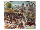 Battle of Neville's Cross from the Hundred Years War: a Diversionary Action by the French Giclee Poster Print, 9x12