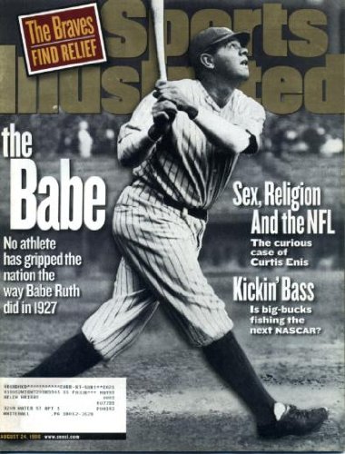 Sports Illustrated August 24 1998 Babe Ruth/New York Yankees on Cover, Curtis Enis/Chicago Bears, Kerry Ligtenberg/Atlanta Braves, Vijay Singh/PGA, Denny Brauer/Bass Fishing
