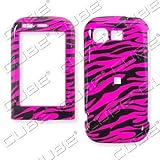Dark Hot Pink Zebra Print Design Snap-on Faceplate Case Cell Phone Cover Fo ....