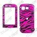 Dark Hot Pink Zebra Print Design Snap-on Faceplate Case Cell Phone Cover For LG Tritan AX840/UX840 (Comes With Free AmericWireless Pin)