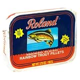 Roland Smoked Sliced Rainbow Trout Fillets In Olive Oil, 3.75-Ounce Can (Pack of 5)