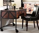 Industrial Empire Desk, 30.25"HX53"W, BLACK