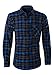XQS Men's Long Sleeve Buffalo Checked Flannel Shirt