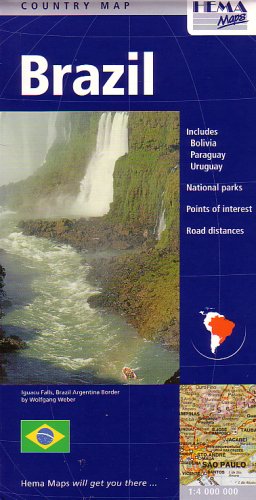 Brazil Country Map by Hema under Latin America in The Books Store