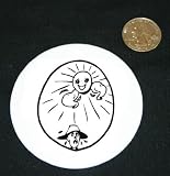 514uh 6pBNL. SL160  3 button / pin printed with man, wearing, black and white, united states, hat, flexing, sweating, summer, southwestern desert, hot, anthropomorphism, sun, muscles