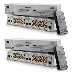 Nyrius SW201 HD Component Video YPbPr & Digital Audio Optical Toslink 3 Input Selector Switch with Remote Compatible with HDTV, Blu-ray DVD player, Satellite, Cable, PCM, Dolby Digital, DTS, XBOX360, PS3, Wii, iPod - Bonus Pack of 2