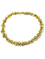 14 Karat Yellow Gold Round Tarantella Necklace (18 inch)