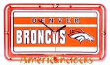 Denver Broncos Neon License Plate Clock,Football Baseball Clock Also Available!
