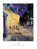 IMAGE OF The Cafe Terrace on the Place du Forum, Arles, at Night, c.1888 HIGH QUALITY CANVAS Print With Light Added BRUSHSTROKES Vincent Van Gogh 24x32